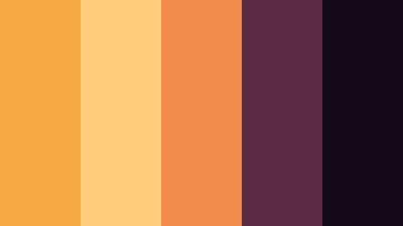 nebula ember drift cosmic amber color palette with hex codes