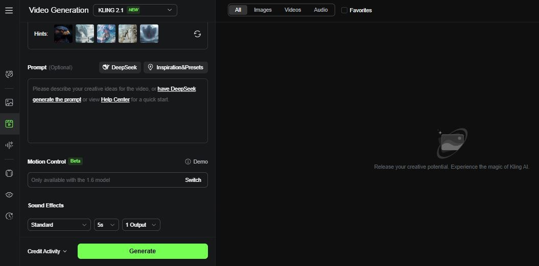 kling ai video generation