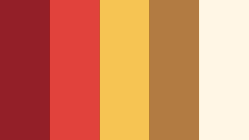 neighborhood trattoria warmth red and gold restaurant color color palette with hex codes