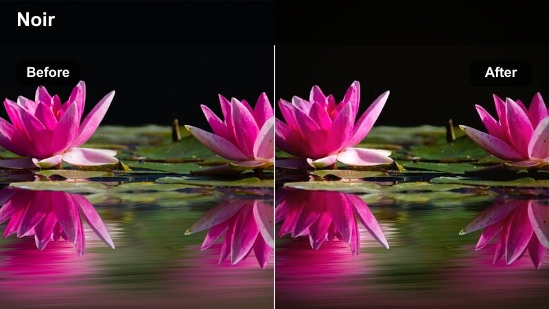 Cinematic night street scene with neon signs and dramatic shadows in a city alley.