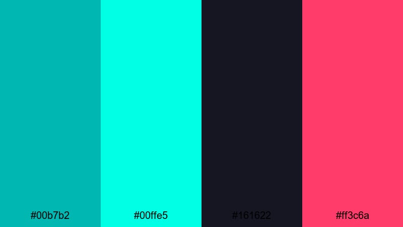 neon abyss splash aquarium color palette with hex codes