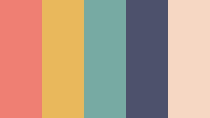 neon afterglow polaroid color color palette with hex codes