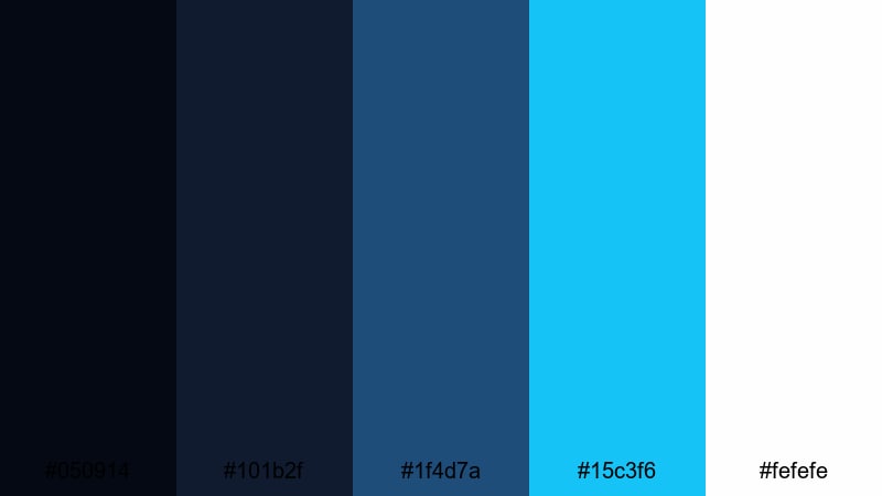 neon alley midnight moonlight color palette with hex codes