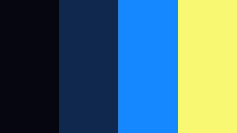 neon alley nightfall deep contrast blue color palette with hex codes