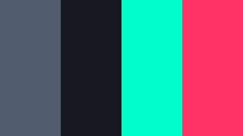 neon alley nights cool denim gray color palette with hex codes