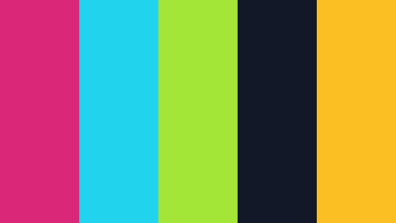 neon anime pulse character design color color palette with hex codes