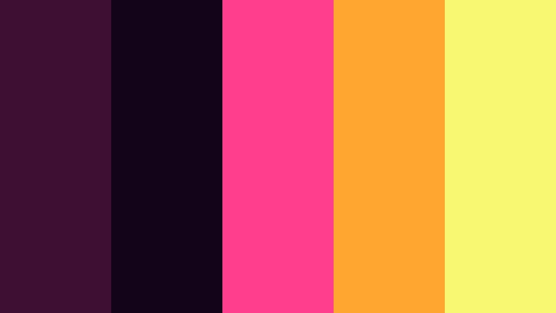 neon arcade aubergine deep aubergine color palette with hex codes