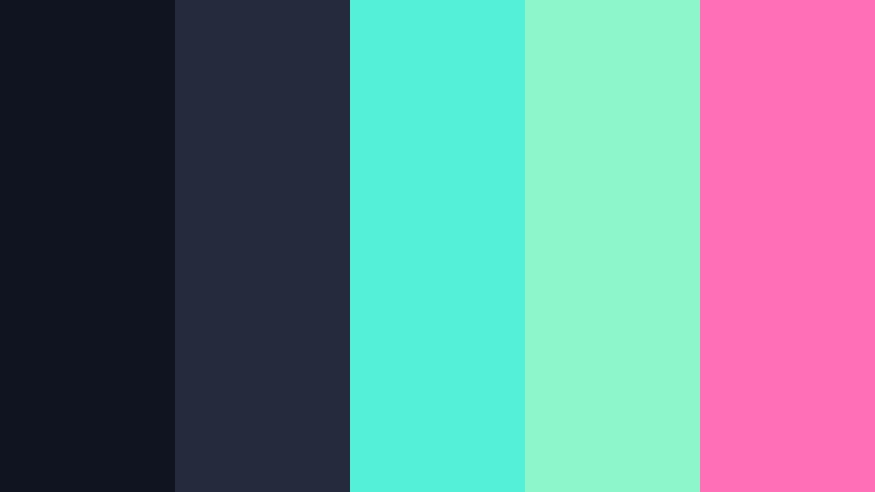 neon arcade chill mint frost color palette with hex codes