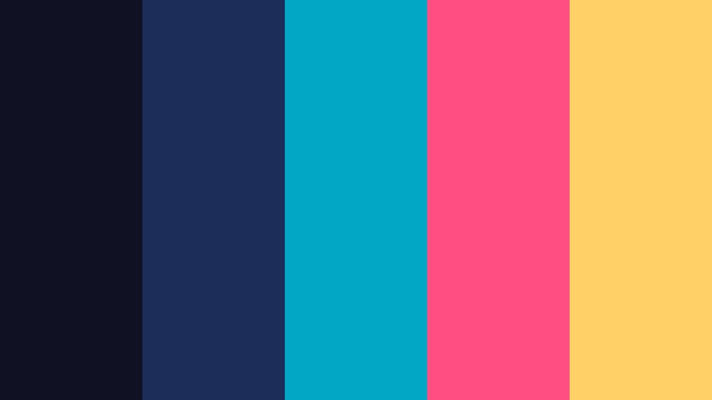 neon backlot cinematic color color palette with hex codes
