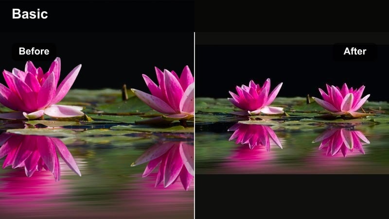 Tech desk with RGB lighting under a cool neon-toned filter.