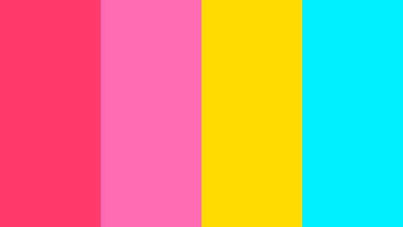 neon coral splash coral reef pink color palette with hex codes