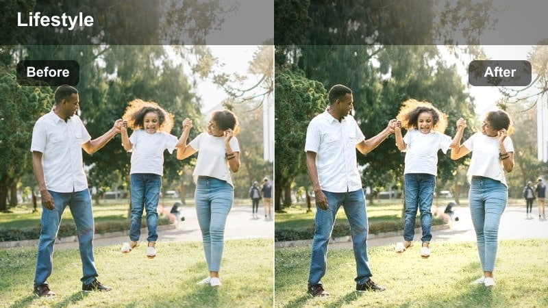 Vlogger walking past neon-lit city corner at night with strong magenta and blue tones.