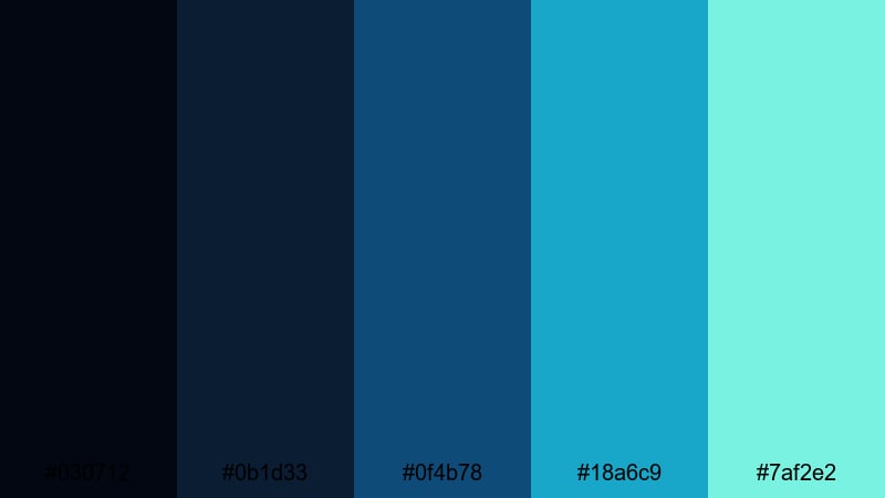 neon diagnostics glow hospital color palette with hex codes