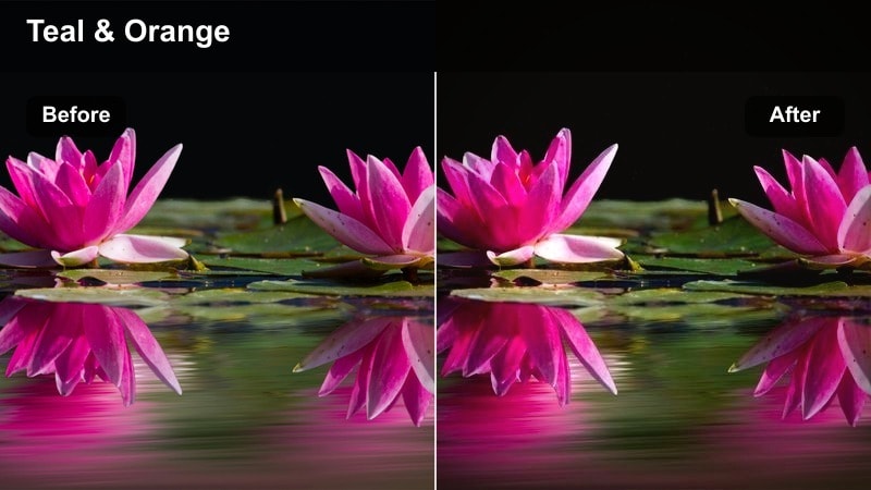 Cinematic city night portrait lit by neon signs