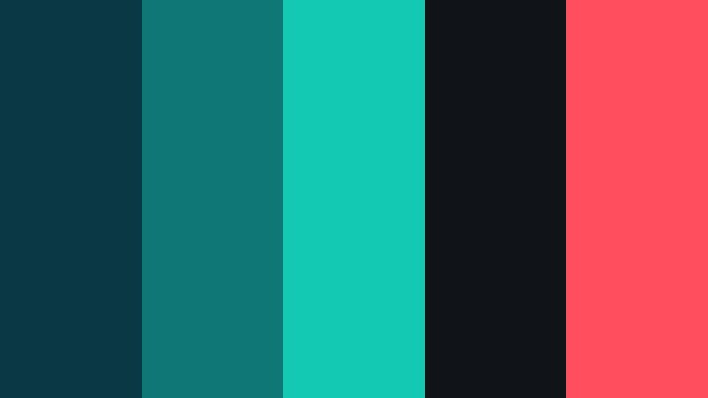 neon dock nights marine teal color palette with hex codes