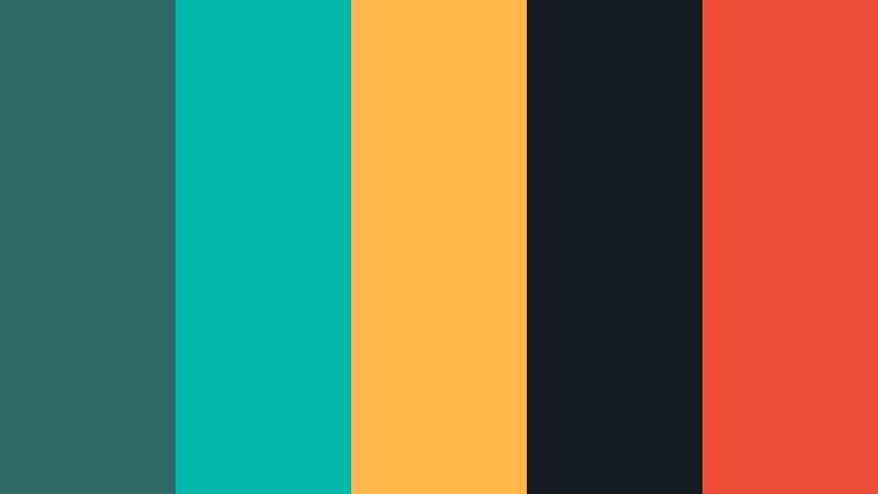 neon dockside nights murky teal color palette with hex codes