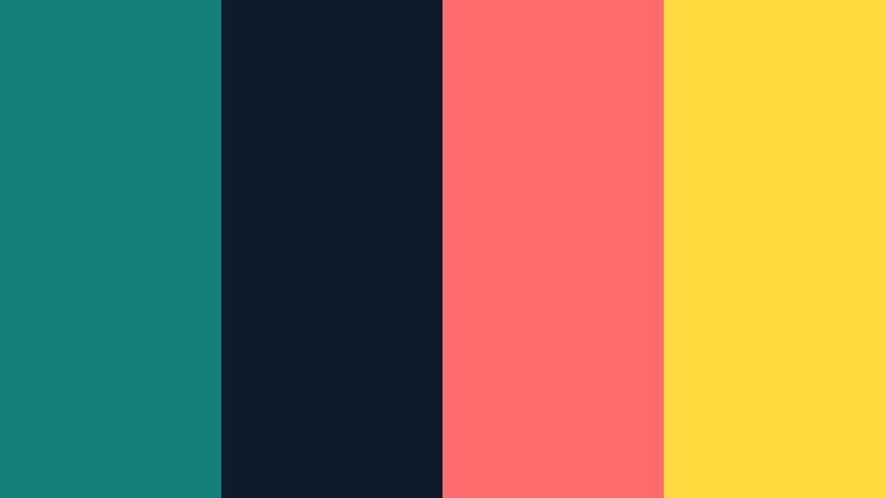 neon harbor nights glacier teal color palette with hex codes