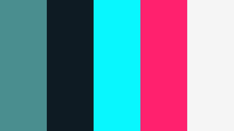 neon night drive sterling teal color palette with hex codes