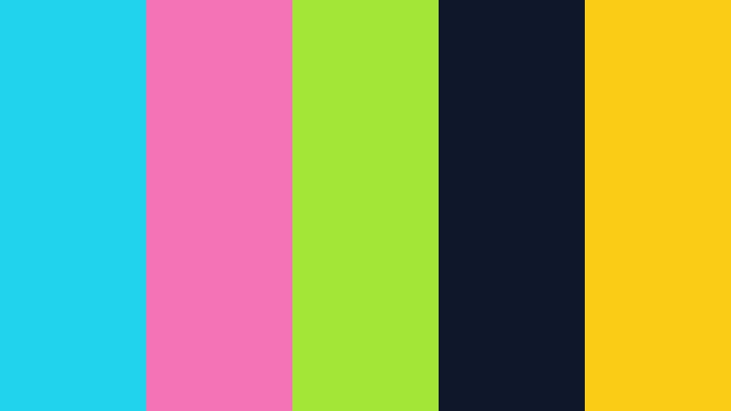 neon night market 2d animation color color palette with hex codes