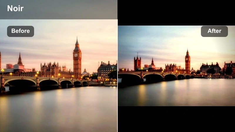 Neon night city filter on a rainy street