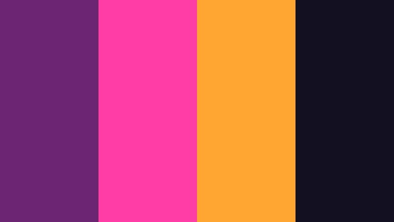 neon orchid nightlife deep orchid color palette with hex codes