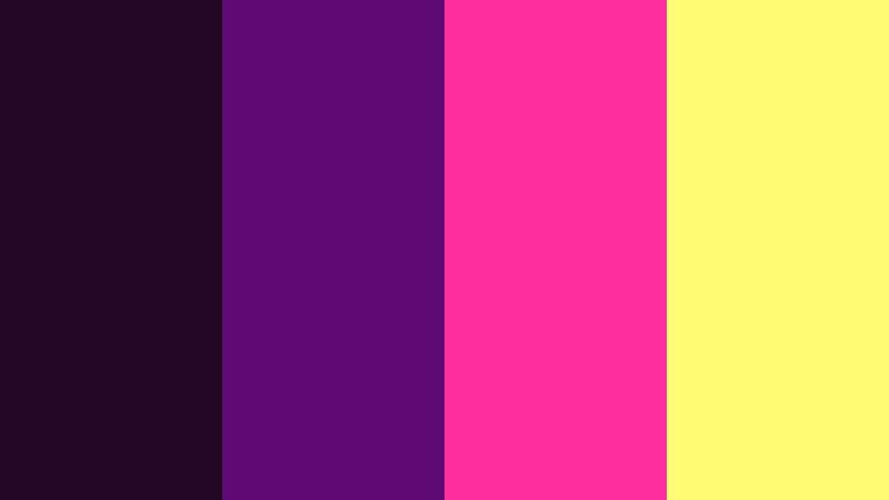neon plum arcade midnight plum color palette with hex codes