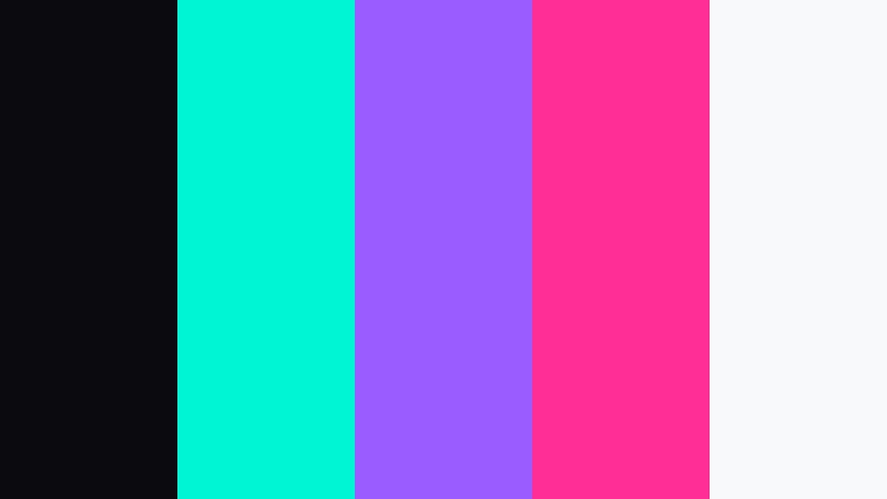 neon pulse grid motion graphics color color palette with hex codes