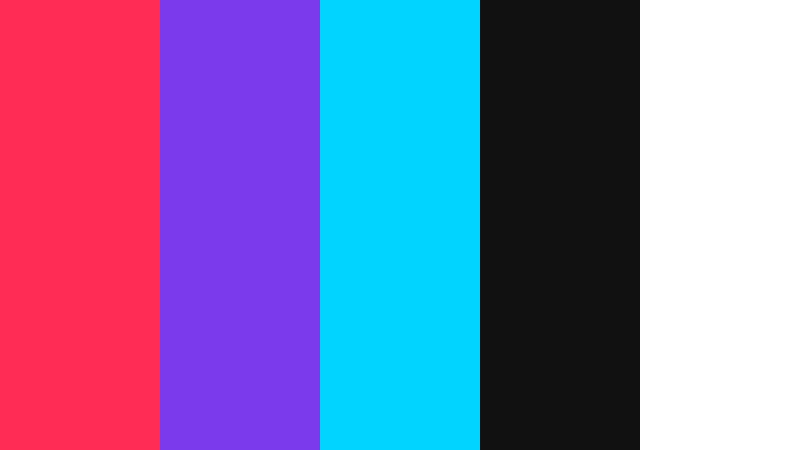 neon pulse motion animated logo color color palette with hex codes
