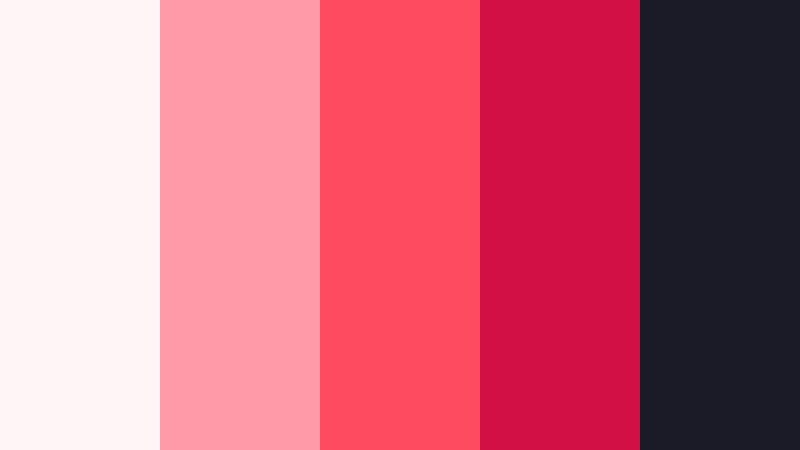 neon street crimson soft crimson color palette with hex codes