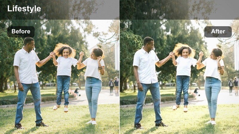 Fashion creator in a studio lit with neon and gel lights with vivid colors.