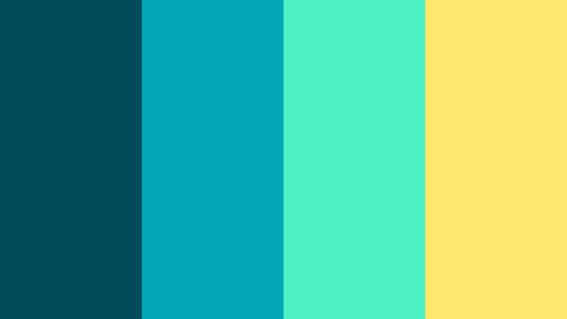 neon surf gradient ocean drift color palette with hex codes