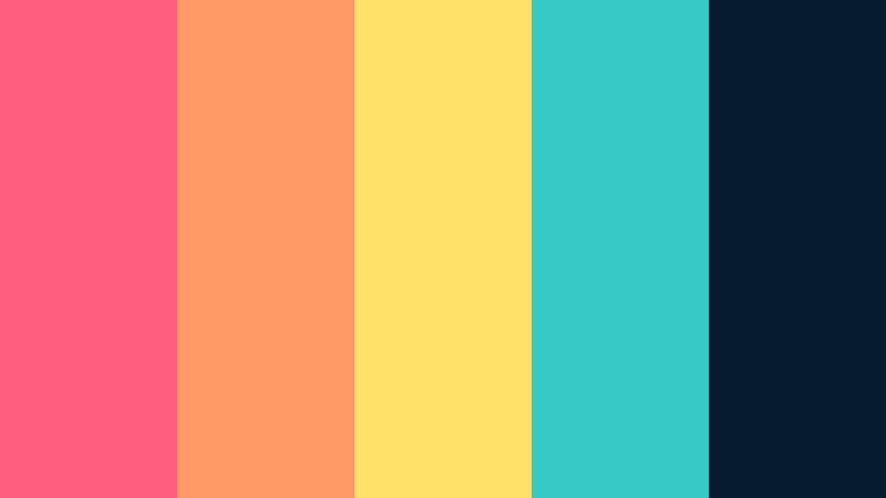 neon surf horizon neon sunset color palette with hex codes