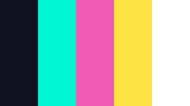 neon swipe rush shorts color palette color palette with hex codes