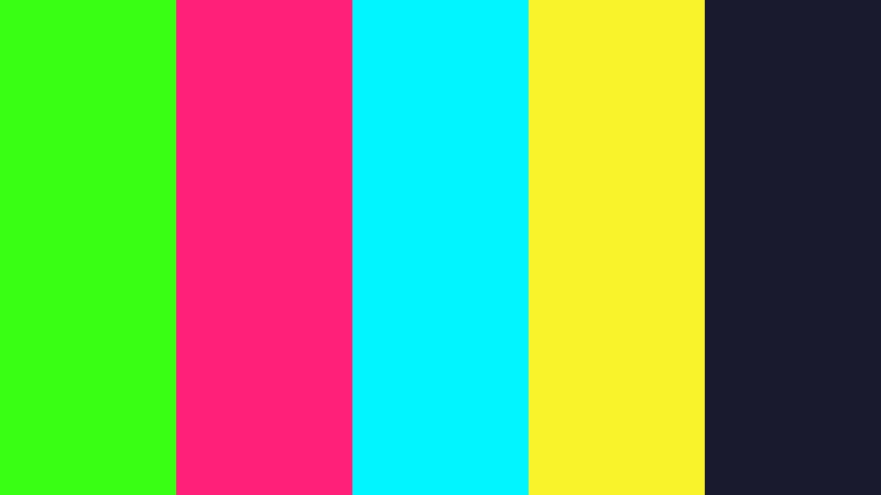neon toon spark cartoon color palette color palette with hex codes