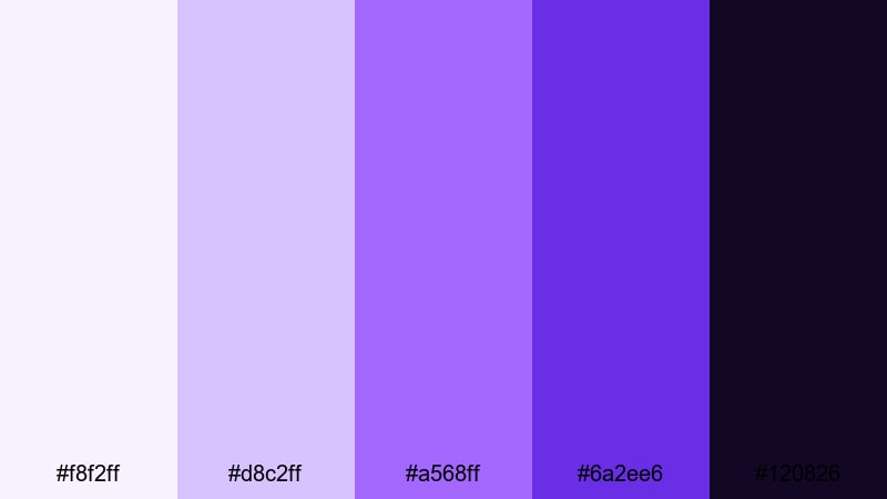 neon twilight lavender lavender color palette with hex codes