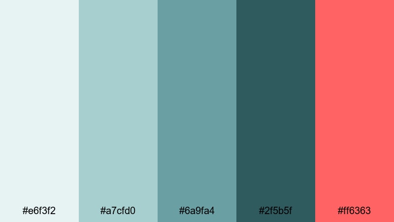 neon underpass drift gray turquoise color palette with hex codes