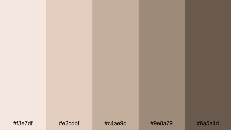 neutral brand aesthetic beige pink color palette with hex codes