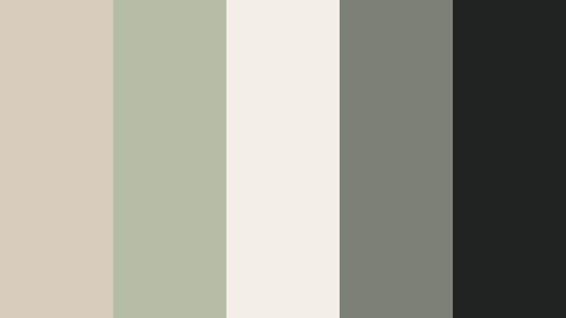 neutral grid aesthetic sage beige color palette with hex codes