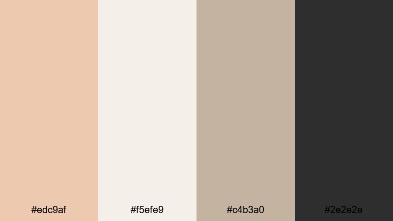 neutral studio glow desert sand color palette with hex codes