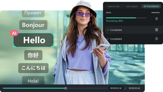 filmora’s ai translation