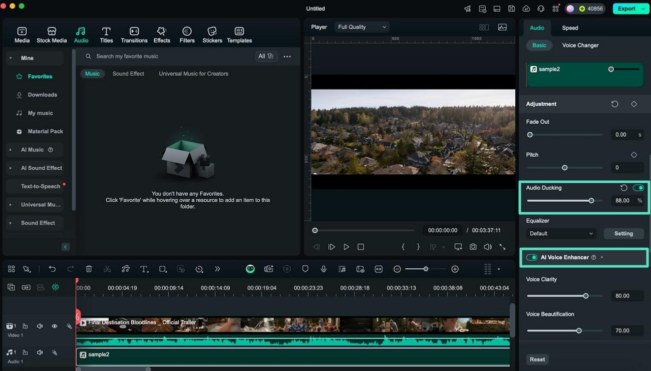 access audio ducking and voice enhancer