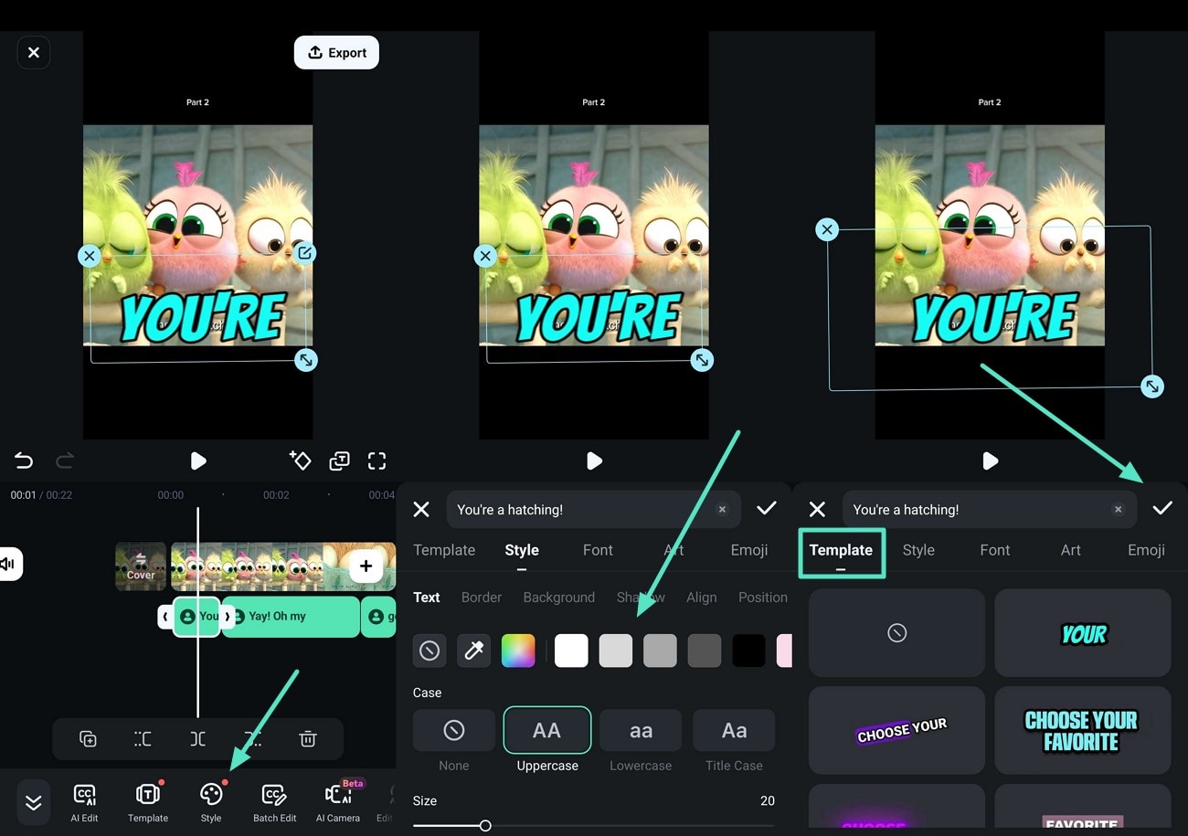 adjust title style and effects