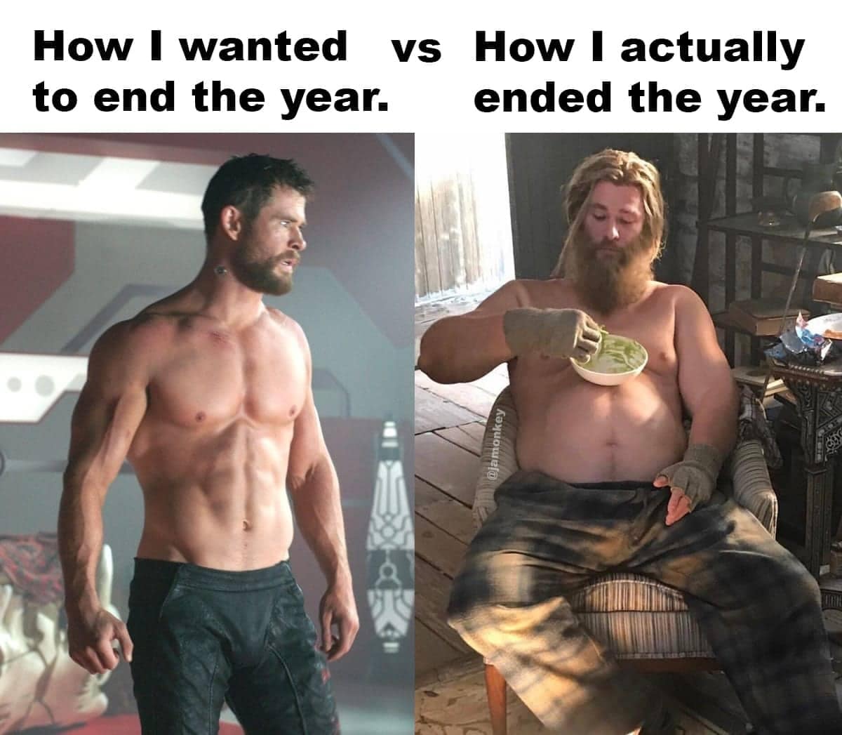 expectation versus reality thor meme