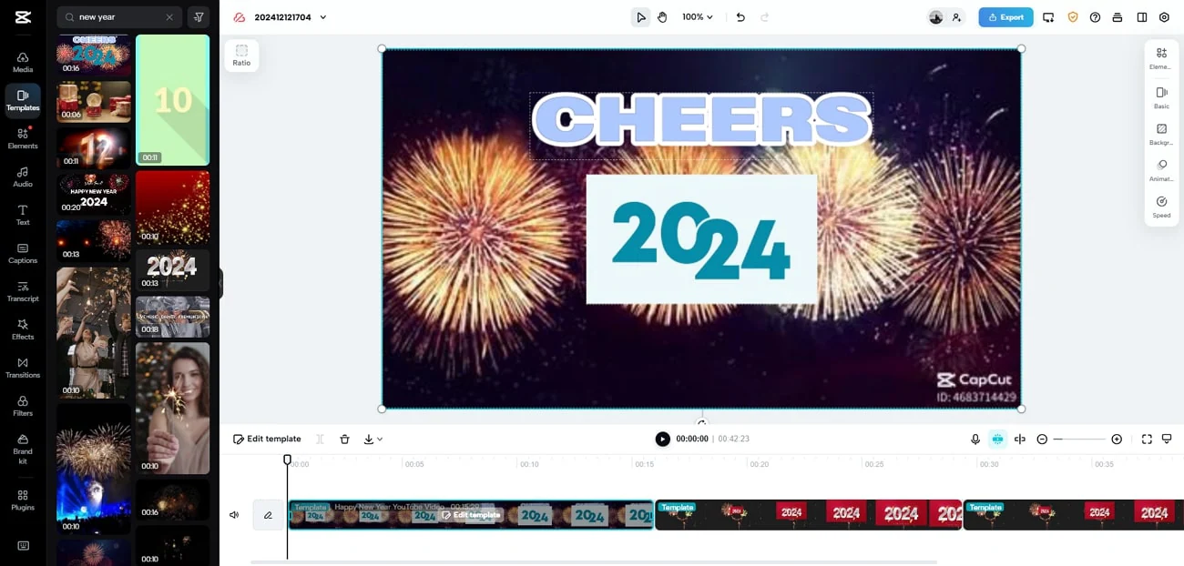 capcut new year video editor 