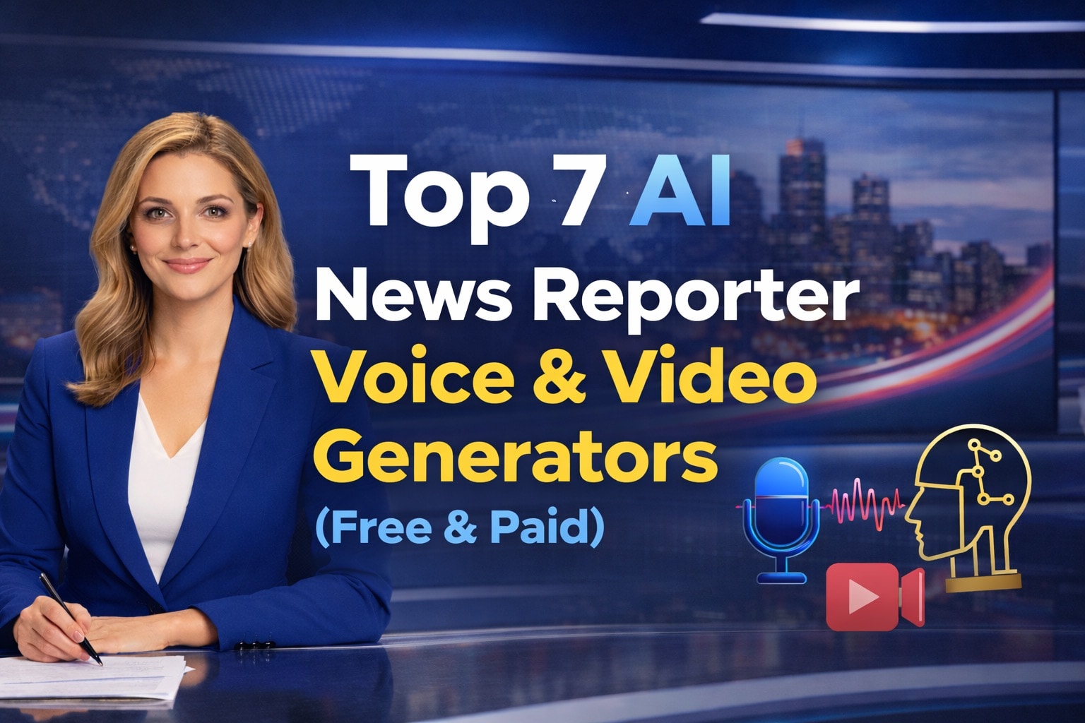 top news reporter ai voice