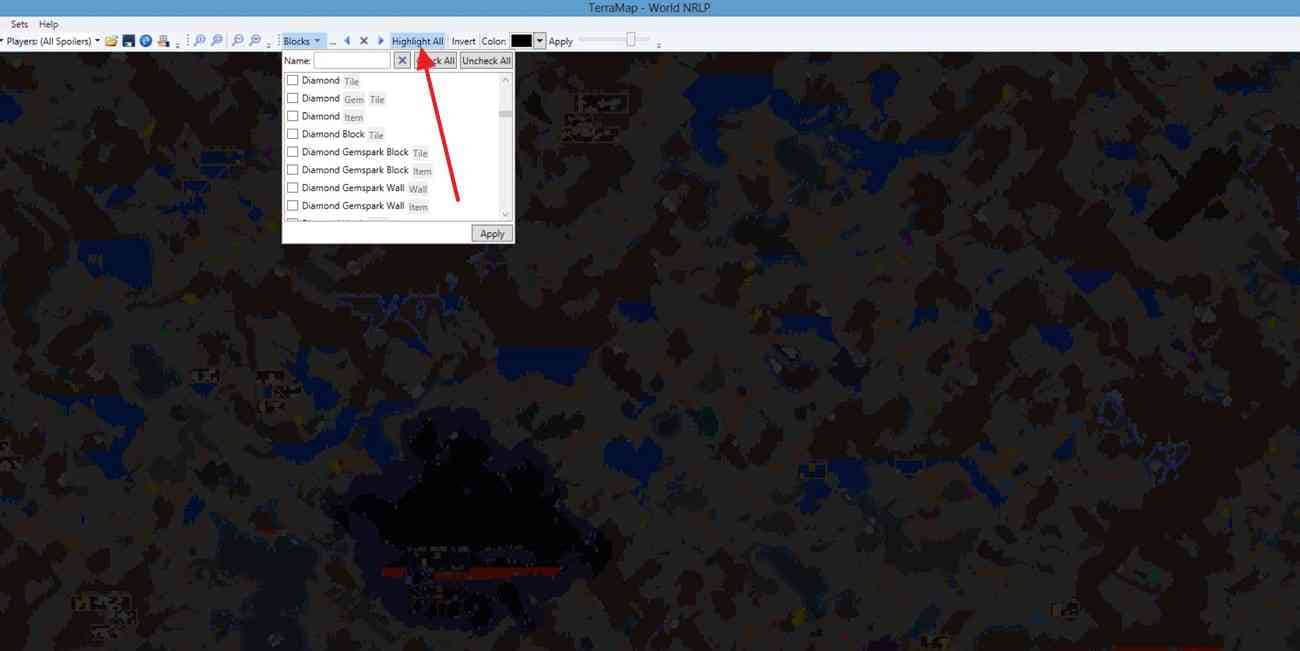 highlight diamond blocks