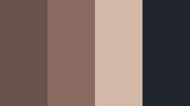 night cafe noir muddy taupe color palette with hex codes