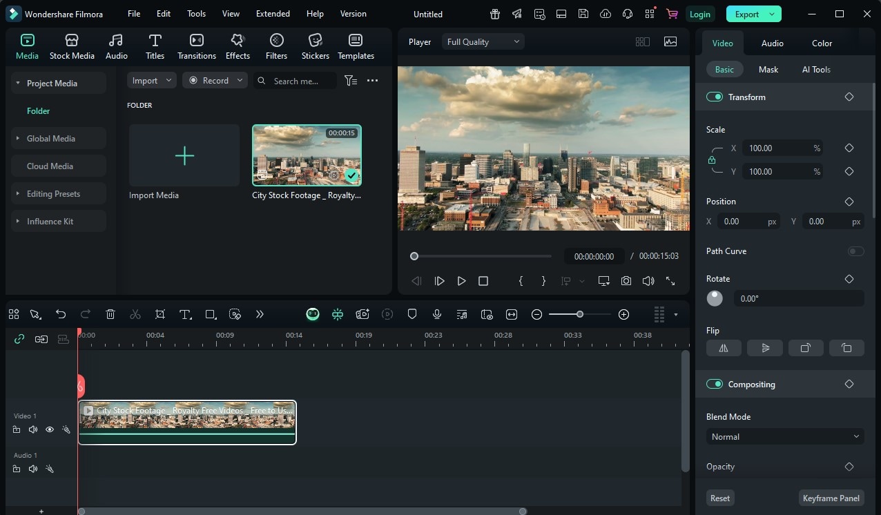 Import your video in Filmora.