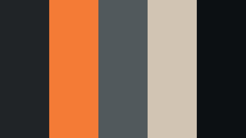 night shift orange charcoal and orange construction company color color palette with hex codes