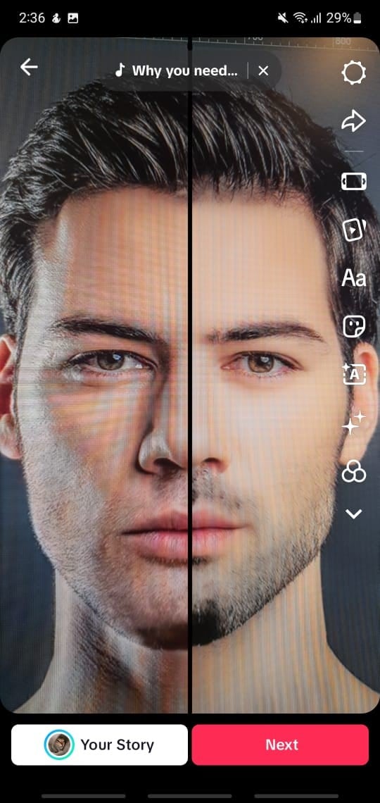 remove beard with tiktok filter